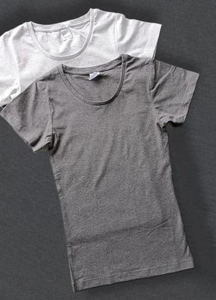 Комплект базовых удлиненных футболочек (2 шт)1 фото