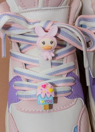 Стильні кросівки хайтопи для дівчинки 27 детские кроссовки для девочки хайтоп деми bessky8 фото