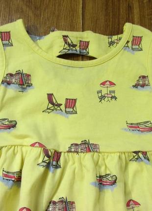 Модное летнее платье хлопковый сарафан желтое jasper j conran для девочки 4-5 лет рост 1105 фото