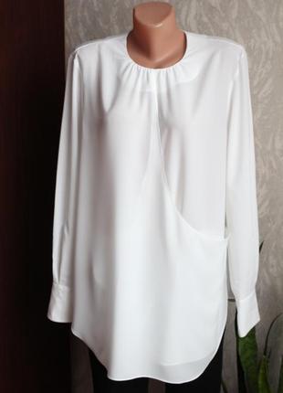 Белая блуза манго л размер 40 mango блуза на запах2 фото