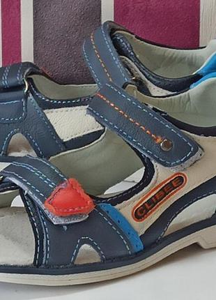 Ортопедические кожаные босоножки сандалии 193 летняя обувь для мальчика clibee клиби р.288 фото