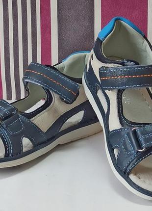 Ортопедические кожаные босоножки сандалии 193 летняя обувь для мальчика clibee клиби р.289 фото