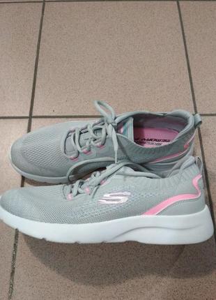 Кроссовки skechers grey/pink