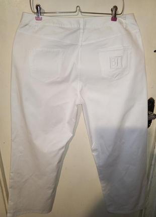 Стрейч,летние,белые брюки-джинсы с карманами,большого размера,вj,германия2 фото
