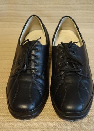 Мягчайшие черные закрытые кожаные туфли waldlaufer германия 7 1/2 р.2 фото
