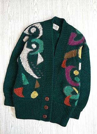 Вовняний кардиган-пальто