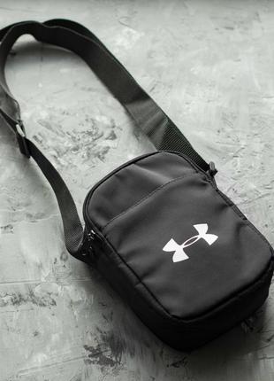 Мессенджер under armour \ барсетка under armour \ сумка через плечо андер армор черная тканевая