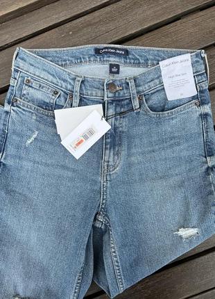 Джинсы Женское платье-толстовка calvin klein высокая посадка5 фото