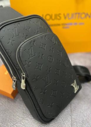 Кожаная сумка слинг в стиле louis vuitton