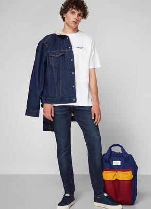 Звужені темно-сині джинси levis 512TM slim taper1 фото