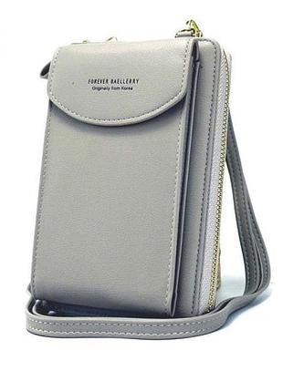 Кошелек-клатч из эко-кожи baellerry forever n8591. цвет: серый