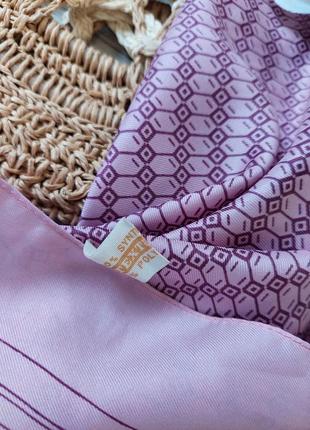 Брендовый французский винтажный платок texture(67см на 70 см)3 фото