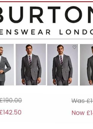 Burton menswear london стильний приталений піджак розмір 509 фото