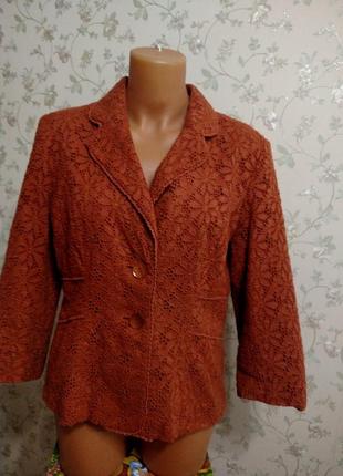 Пиджак теракот котог