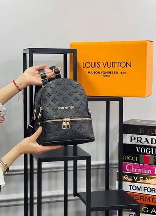 Рюкзак маленький черный женский в стиле louis vuitton мини multi луи витон1 фото