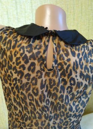 Блуза безрукавка в леопардовый принт4 фото