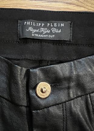 Кожаные брюки philipp plein3 фото