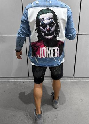 Джинсовка чоловіча joker / джокер синя куртка джинсова1 фото