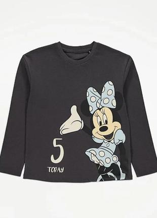 Реглан сірий міккі 5 років george 104/110, 110/116см