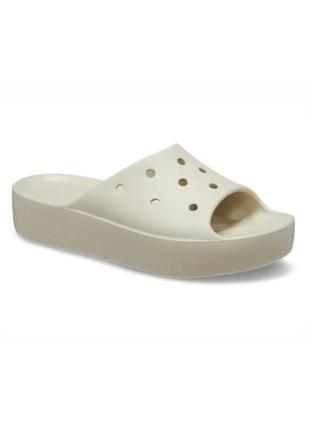 Женские шлепанцы crocs classic platform slide, 100% оригинал