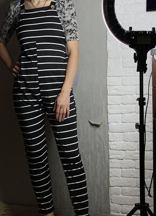 Трикотажный комбинезон в полоску комбез boohoo, м