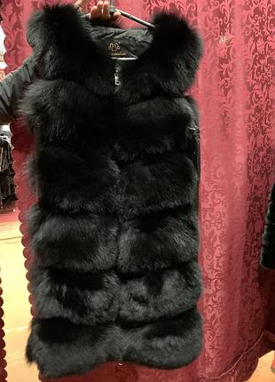 Меховый жилет женский из песца