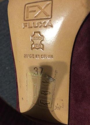 Fluxa fx замшевые ботинки ботильоны бургунди 23-23.5 см7 фото