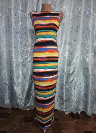 Яркое платье в пол 3