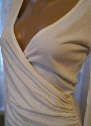 Лонгслив реглан блуза на запах4 фото