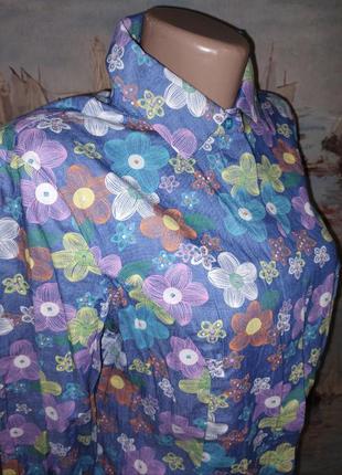 Летняя женская блуза рубашка, рубашка в цветочный принт, женская обувь, женская одежда, блузка в цветочный принт1 фото