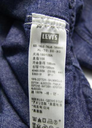 Lvc levis xl / винтажная рубашка шамбре, деним, big e7 фото