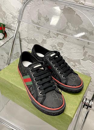 Черные брендовые кеды gucci все размеры