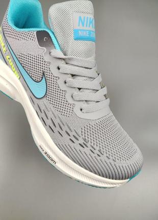 Женские кроссовки nike zoom pegasus gray blue3 фото