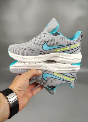 Женские кроссовки nike zoom pegasus gray blue6 фото