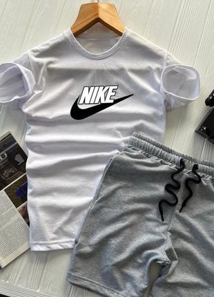 Летний мужской спортивный костюм комплект літній чоловічий футболка і шорти nike