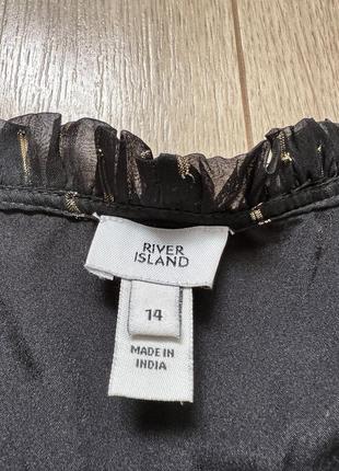 Чорна блискуча блуза з оксамитовим корсетом river island 🛍️1+1=3🛍️9 фото