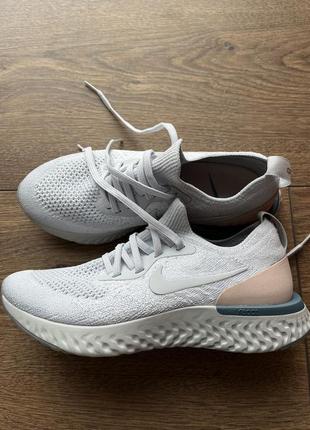 Кроссовки nike epic react flyknit aq0070 014 pure platinum 36,5-37,5 размер3 фото