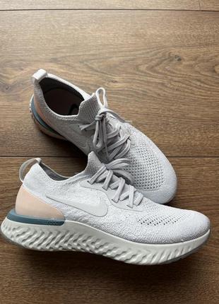 Кроссовки nike epic react flyknit aq0070 014 pure platinum 36,5-37,5 размер