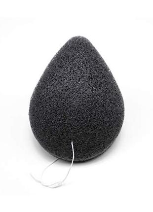 Спонж конняку з деревним вугіллям purito bamboo charcoal konjac sponge1 фото