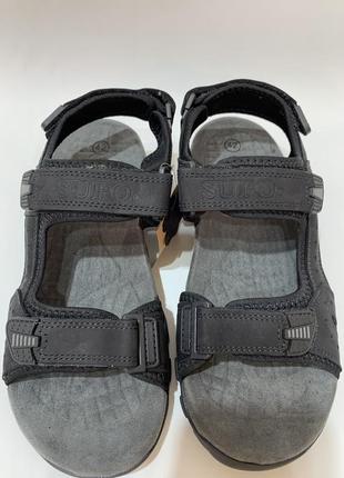 41,43 мужские сандали supo натуральная кожа на липучках черные7 фото