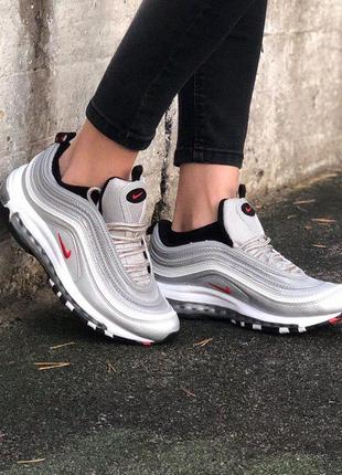 Спортивные кроссовки nike 97 в сером цвете (весна-лето-осень)😍