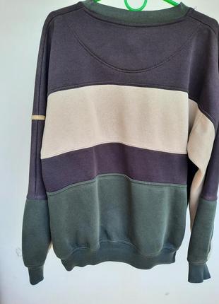 Очень красивый свитшот кофта свитер реглан толстовка худи в полоску с интересным принтом9 фото