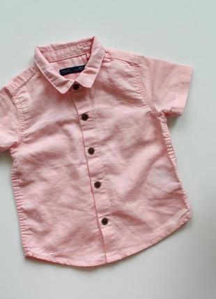 Рубашка на короткий рукав, рубашка для мальчика на 6-9 месяцев