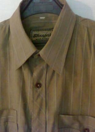 Модная классная мужская рубашка хб/паплин хаки койот вор 404 фото