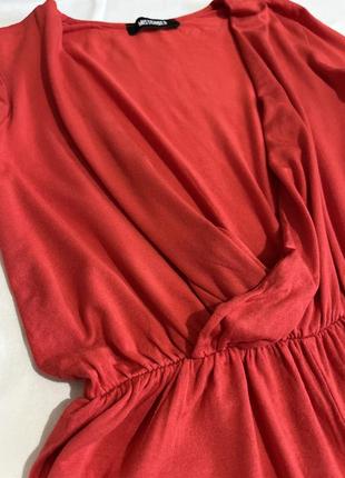 Ромпер комбінезон missguided червоного кольору з декольте2 фото