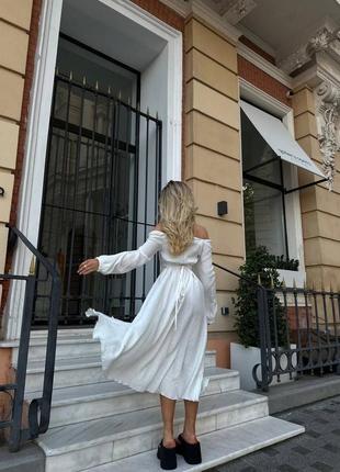 Муслінова довга сукня в білому кольорі. легка, ніжна та повітряна7 фото