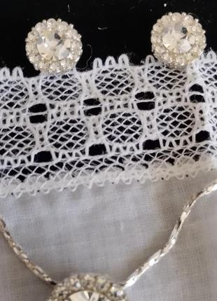 Bijoux набір гарнітур кольє і сережки в срібному тоні4 фото
