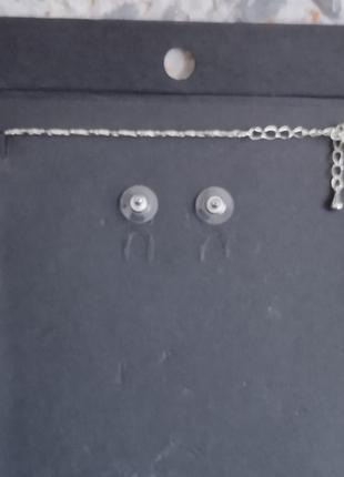 Bijoux набір гарнітур кольє і сережки в срібному тоні7 фото
