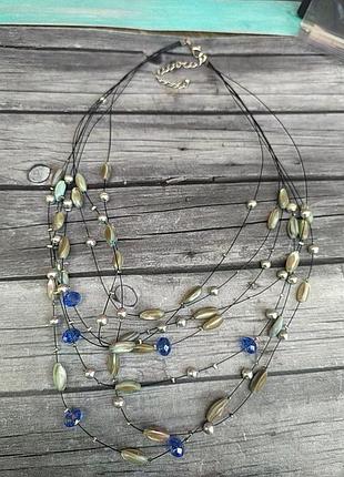 Намисто перламутр скло