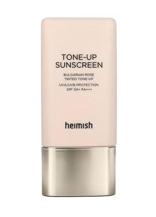 Солнцезащитный тонирующий праймер с розой heimish bulgarian rose tone-up sunscreen spf50+